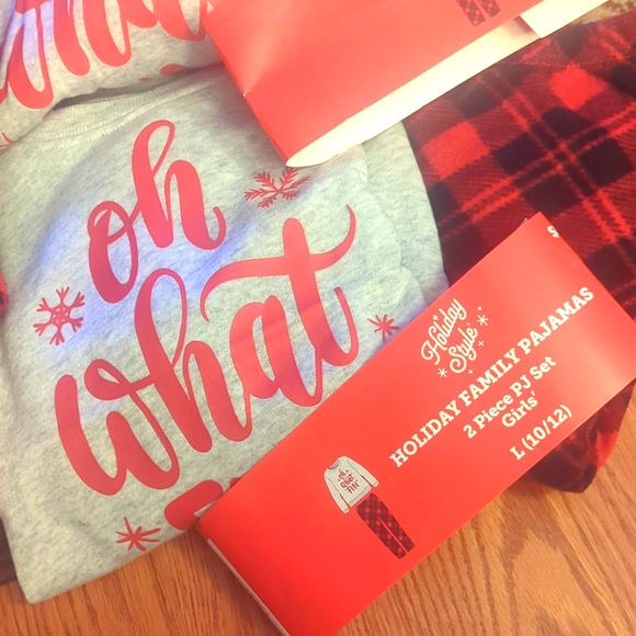 Holiday Family Christmas 2 piece Pjs Sets Dad XXL,Mom XL,& Daughter,L 10/12 - Picture 3 of 9